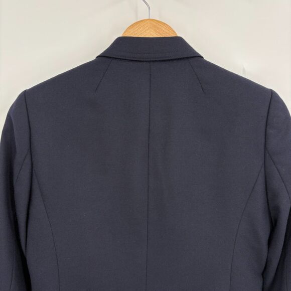 J. Crew Schoolboy Blazer in Navy, Size 2, Two Button Wool Old Money Preppy FLAWS - Picture 7 of 11
